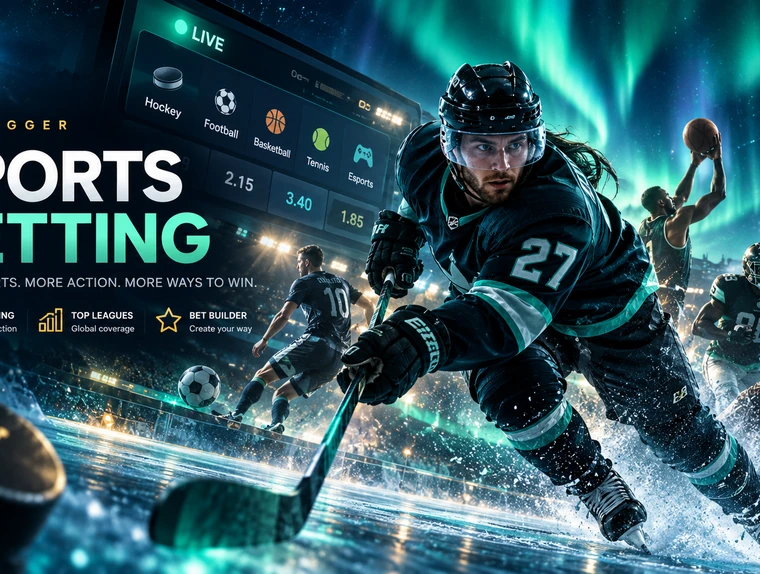 Ice hockey action representing sports betting